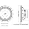 s2 w12d4 30cm s series subwoofer with dual 2 ohm voice coils dimensions