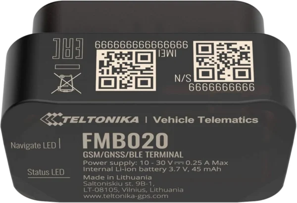 teltonika fmb020 – kompaktne gps jälgimisseade obd pessa ühendamiseks